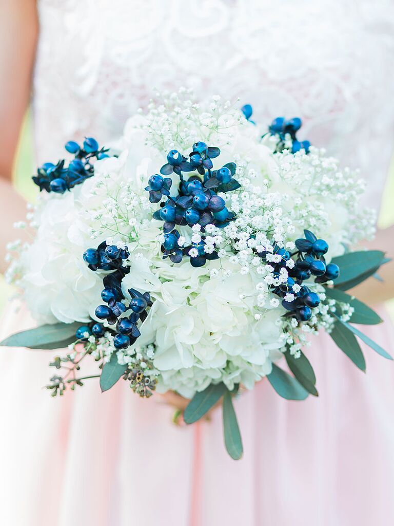 wedding flower bouquets blue