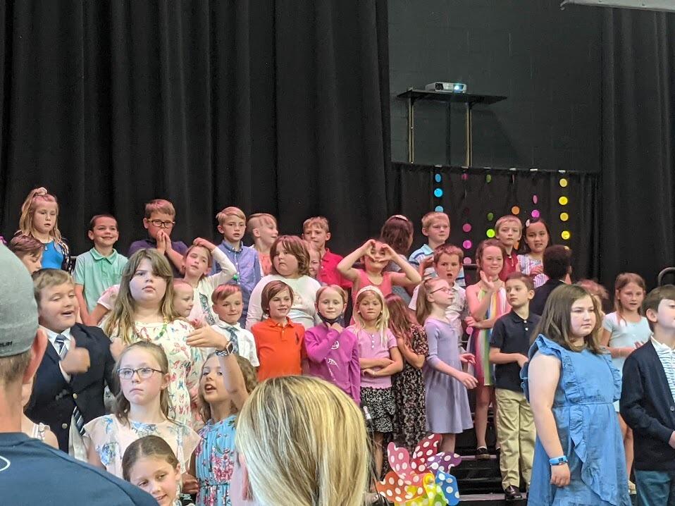 Mike came to see Serafina's school show.