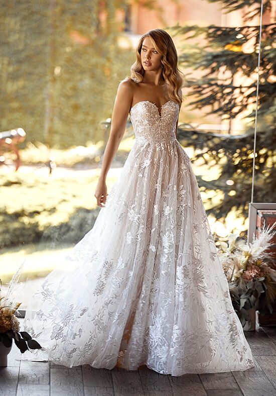 Strapless flowy shop wedding dress