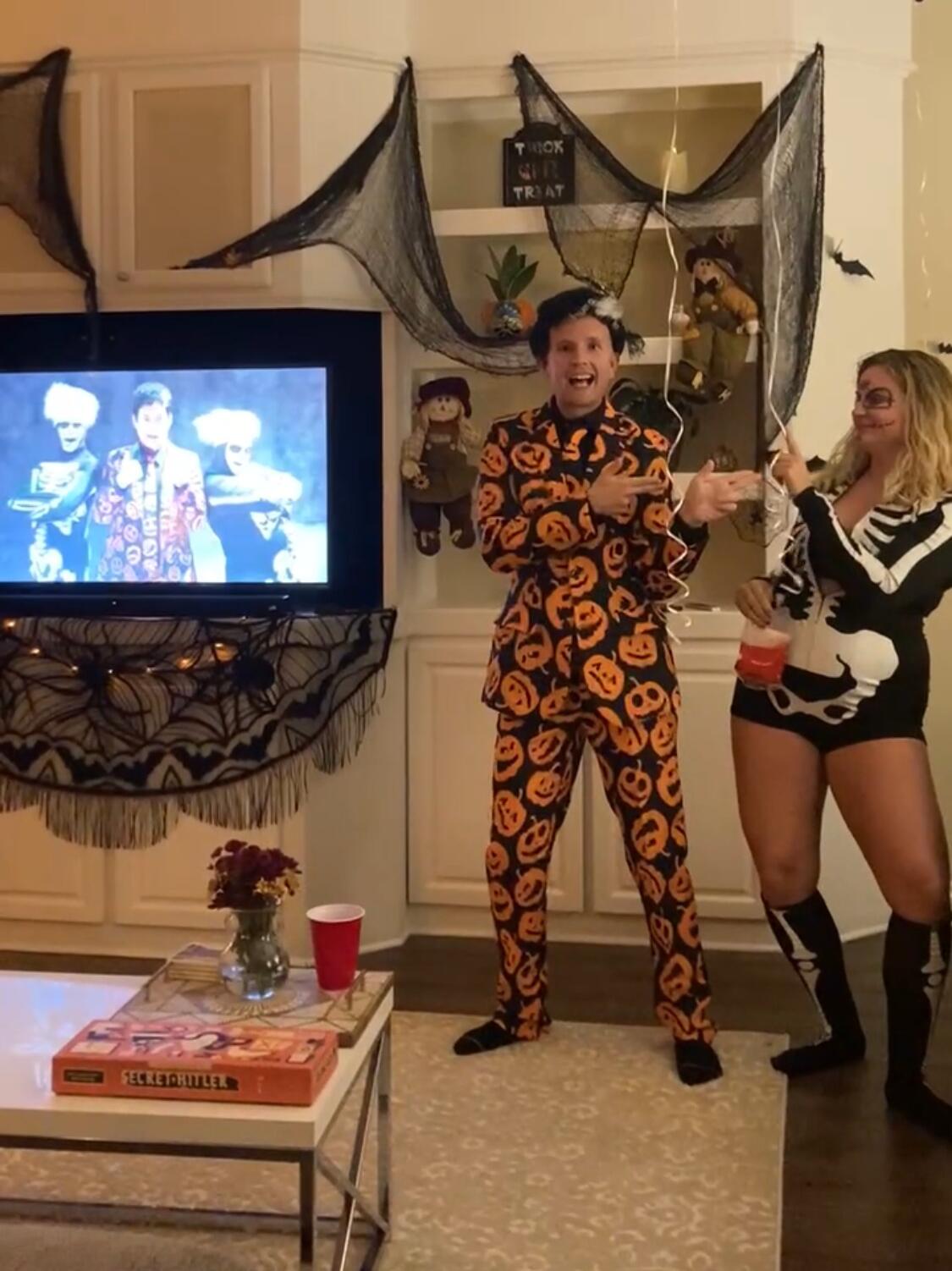 We had so much fun winning the famous Bernard Halloween party costume contest with a SNL skit. 
