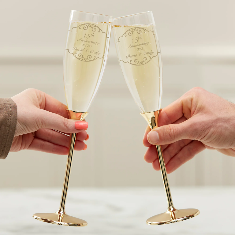 Gold Champagne Flutes