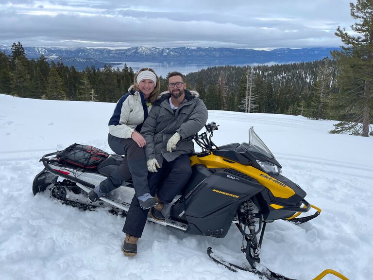 Our first trip together. We stayed in Donner at Bob and Wendys cabin and had fun day excursions, like snowmobiling! 