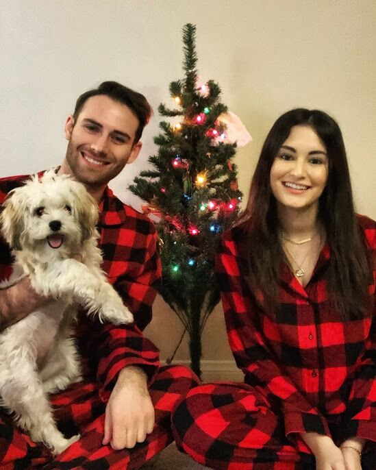 First Christmas with our puppy Cannoli!