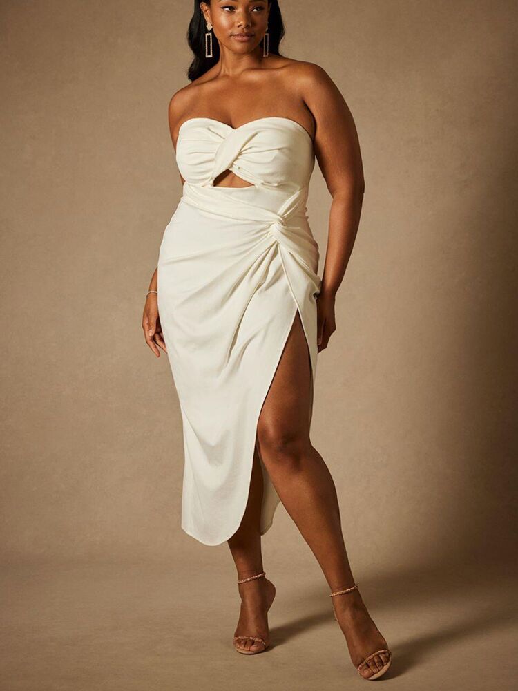 18 Plus Size Rehearsal Dinner Dress Picks for Brides