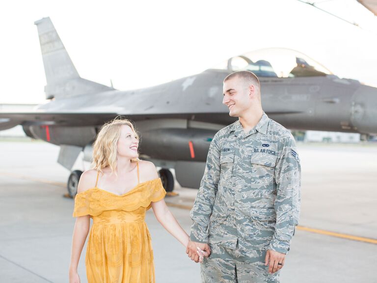 A Personal, Airbase Engagement Photo Shoot