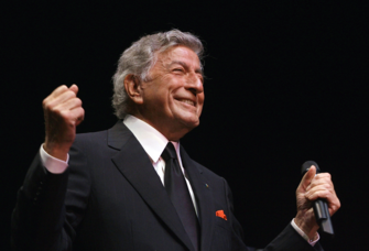 Tony bennett performing on stage