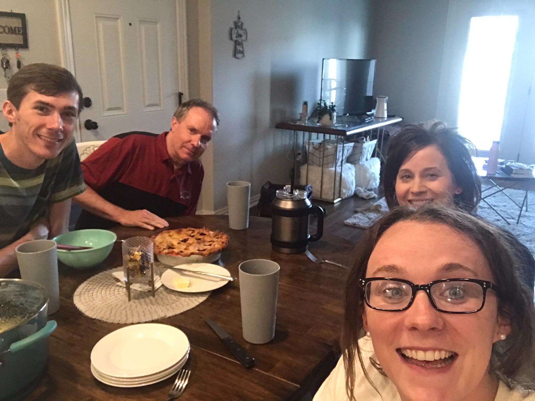 Landon gave Pam a pasta making class since the one she was going to attend was postponed indefinitely. We also made a cherry pie for GW's birthday! 