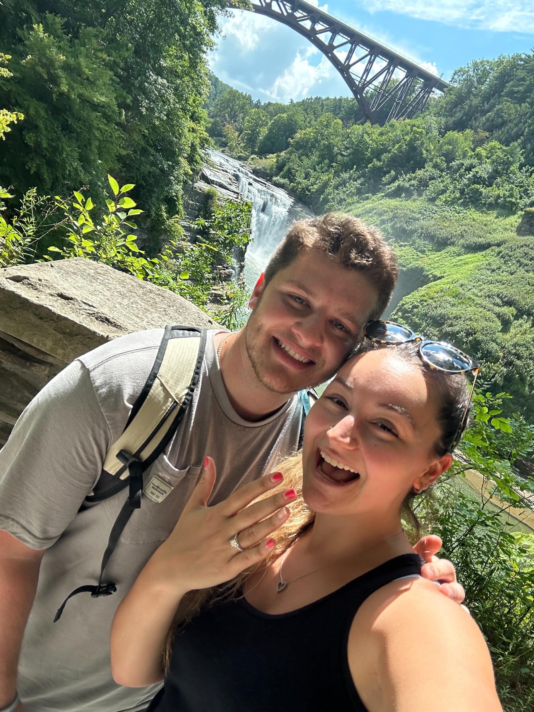 ENGAGED!!!!! 
at one of our favorite places to hike