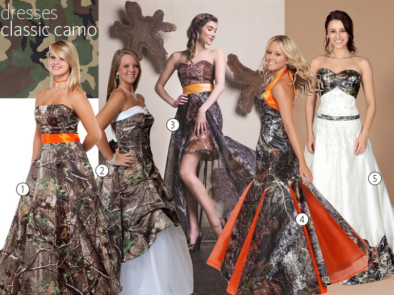 aline camo wedding dress