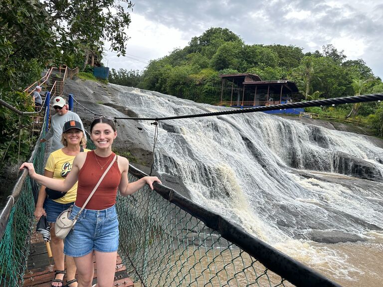 They've since been visited by Savannah's parents, whose trip was nearly washed out by an impending typhoon. All the extra rain made for excellent waterfall viewing.