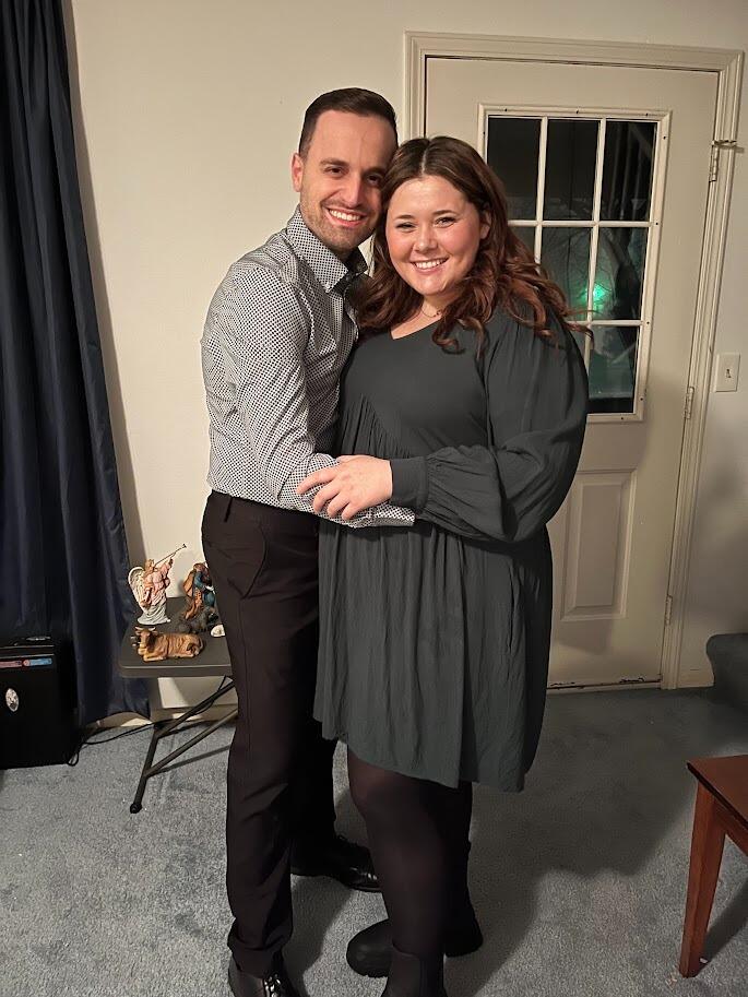 Our first Christmas!  We went to the midnight mass at his church and celebrated the birth of our Lord!