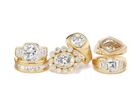 Wide band engagement rings