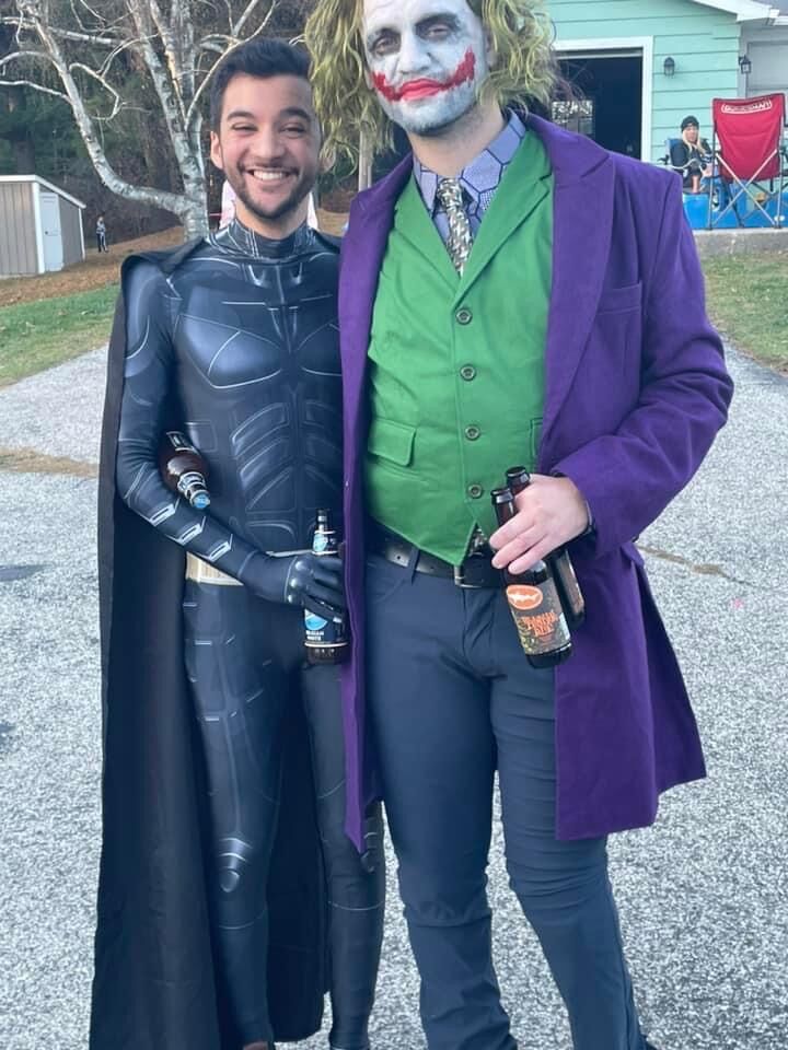 Batman and Joker and the Halloween wedding of Jeff Hart and Leanne Arman!