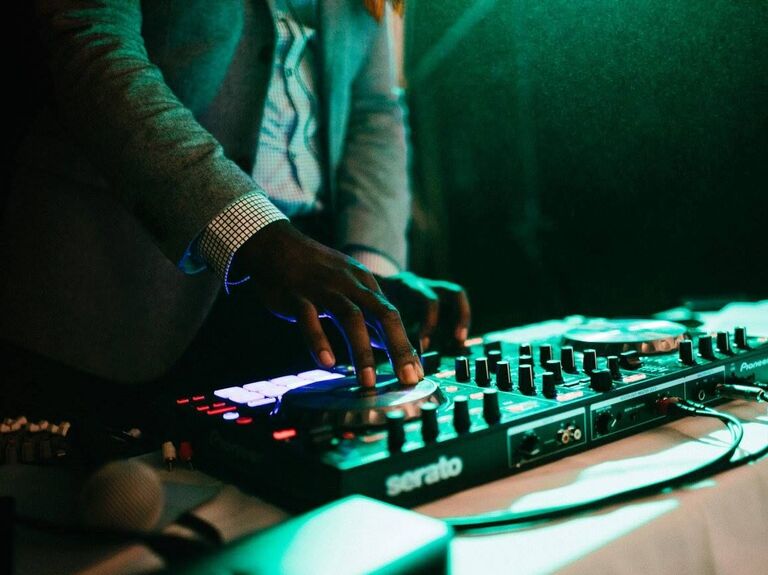 DJ working the sound desk