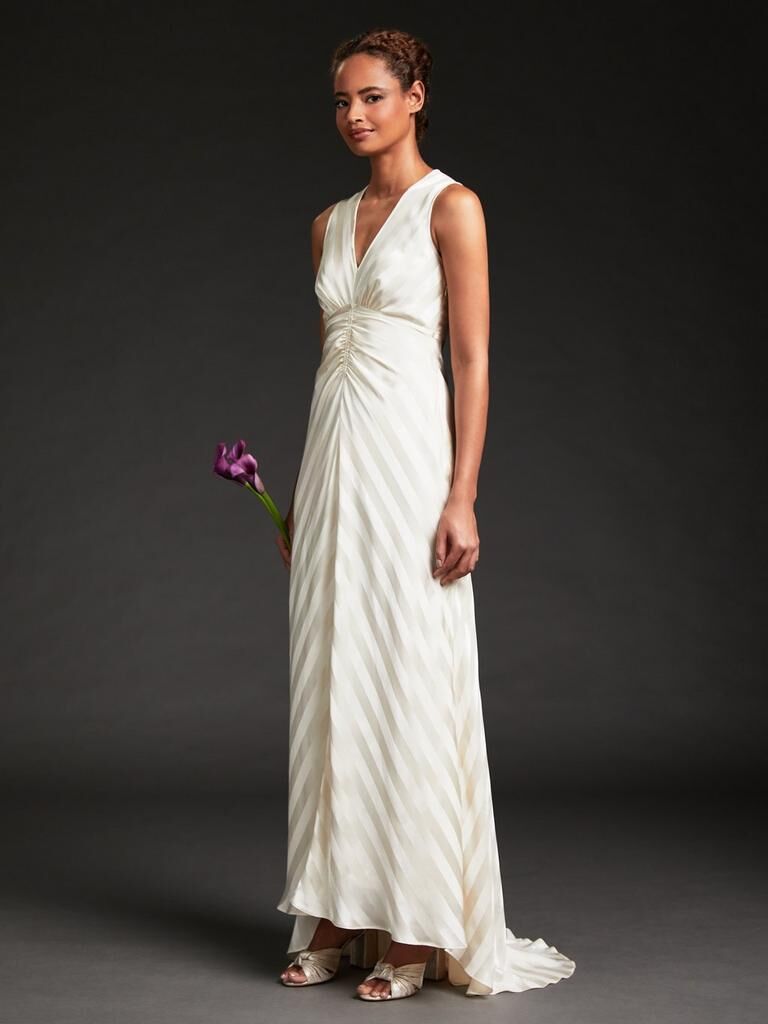 champagne second wedding dresses