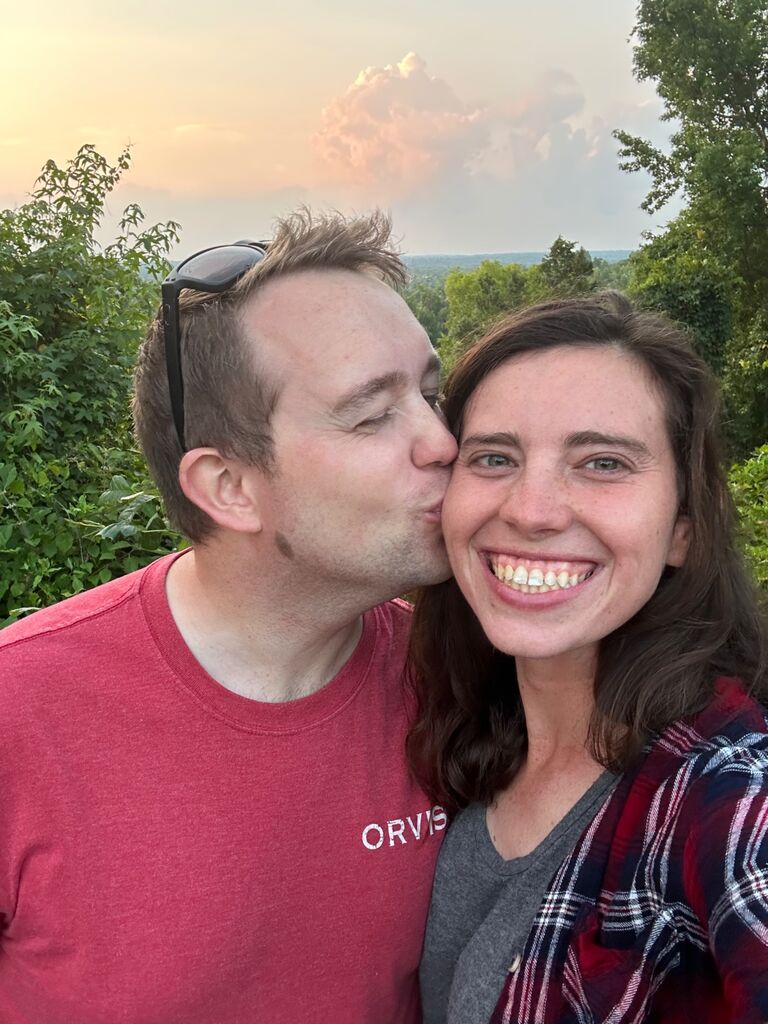 We said I love you for the first time. We were on a road-trip exploring South Florid and were camping at a state park. With the fire was crackling, Cooper at our feet and the speaker playing love songs quietly, we exchanged the words I love you. 