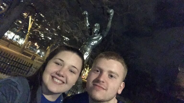 First Roadtrip! We took a short drive to Philly to see the Rocky Statue, the 76ers play, and the famous Geno's cheese steak!