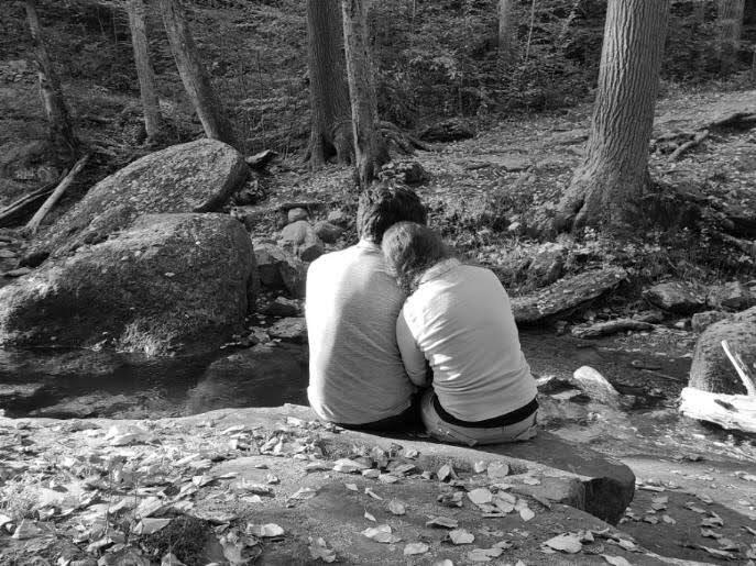 Camping in the mountains with some friends