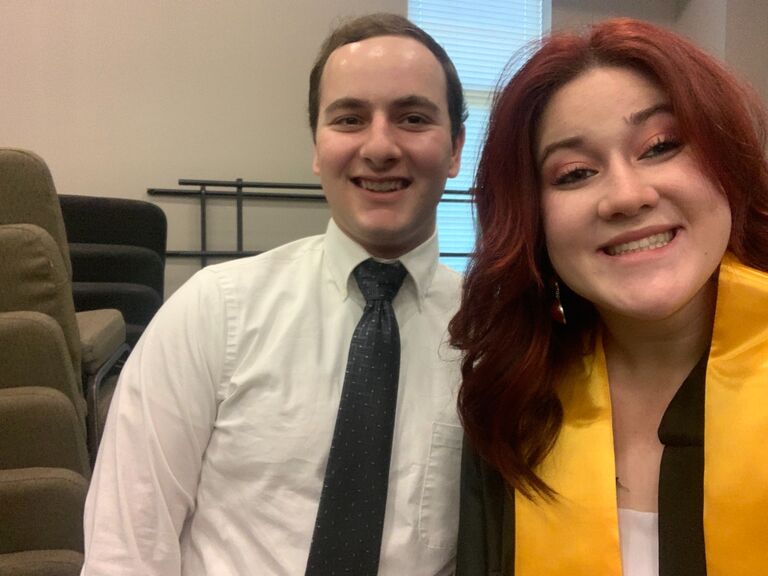 Julia and Nathan graduated together