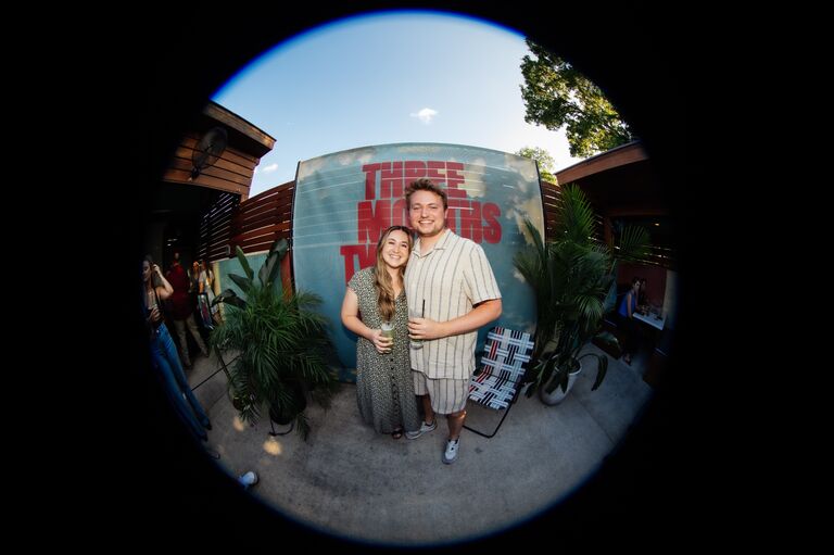 Summer before our engagement. Lots of fun, lots of memories, lots of good drinks.