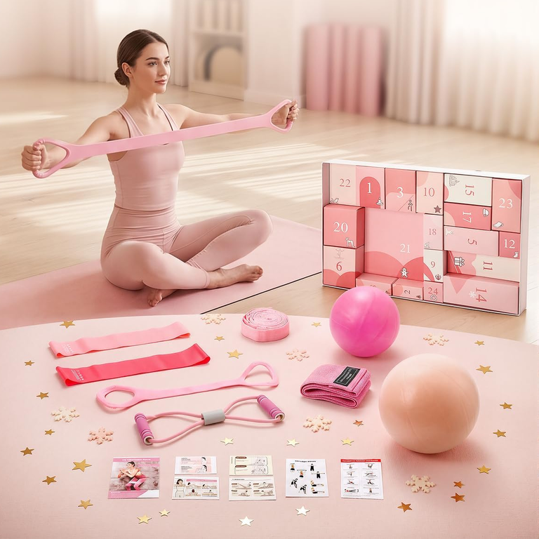 Fitness advent calendar for girlfriend who likes pilates, yoga or barre
