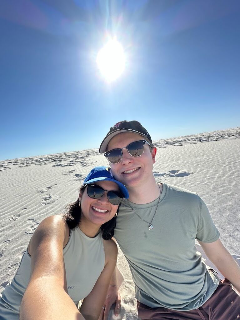 JT and Lucy at White Sands National Park, NM. 
