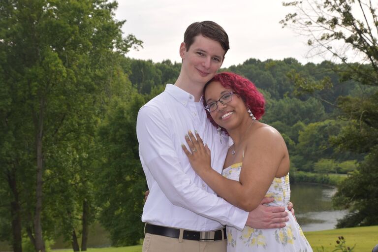 Our engagement pictures are finally taken thanks to our friend Carmella and her mom Michelle. We had an amazing time at a botanical garden, even if it did rain a bit and was quite humid. We had fun and might start getting more pictures done in the future.