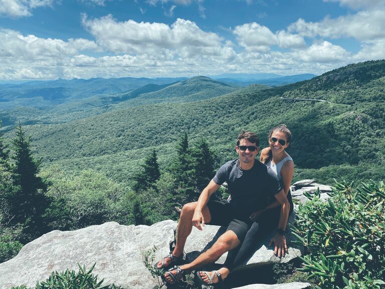 First picture together hiking Rough Ridge 
📍Blue Ridge Parkway, NC