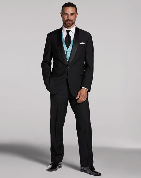 MEN'S WEARHOUSE Calvin Klein® Shawl Lapel Tuxedo Wedding Tuxedo | The Knot