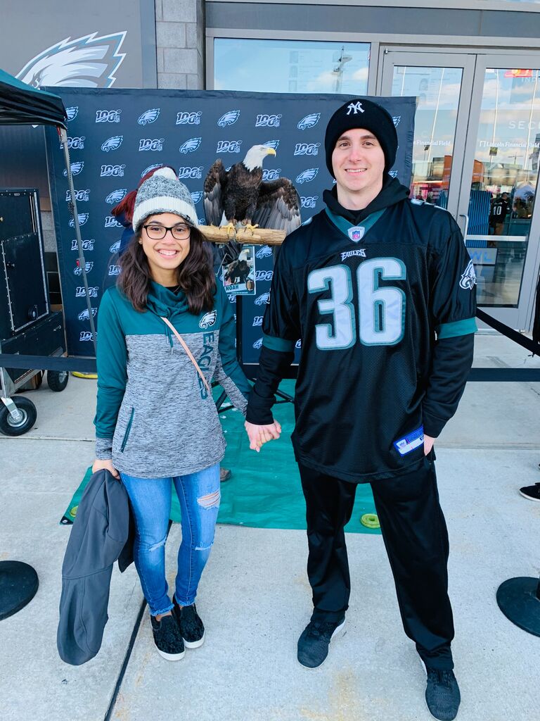 Although I am a Pittsburgh Steelers fan, Rickie took me to my first Philadelphia Eagles football game at Lincoln Financial. It was a lot of fun and now I cheer for the Eagles every football season! Fly Eagles, Fly! 🏈