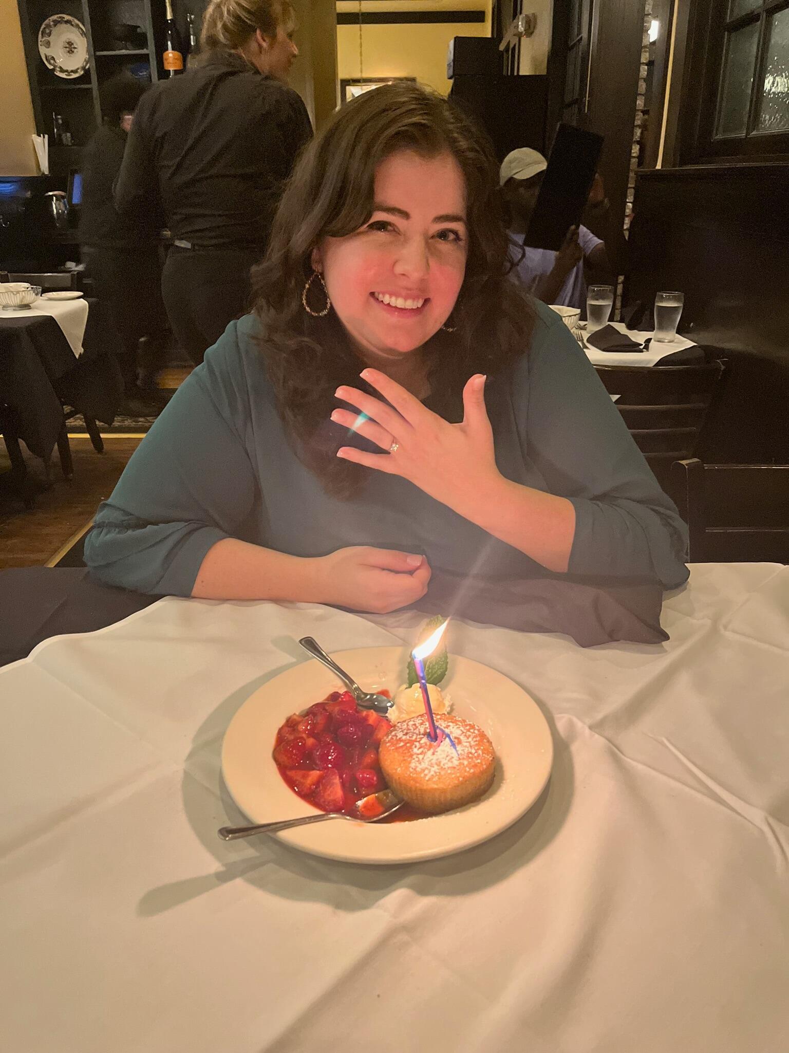 Dinner after the big moment! 