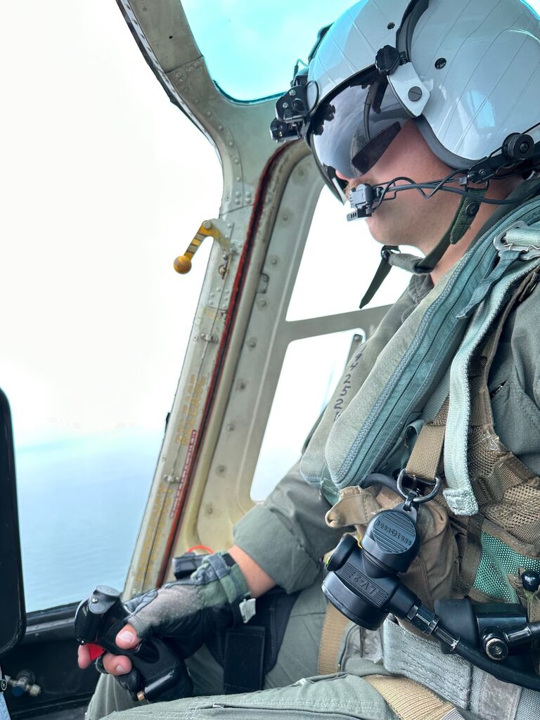 Connor solos in the TH-57 out to Mobile, AL and back.