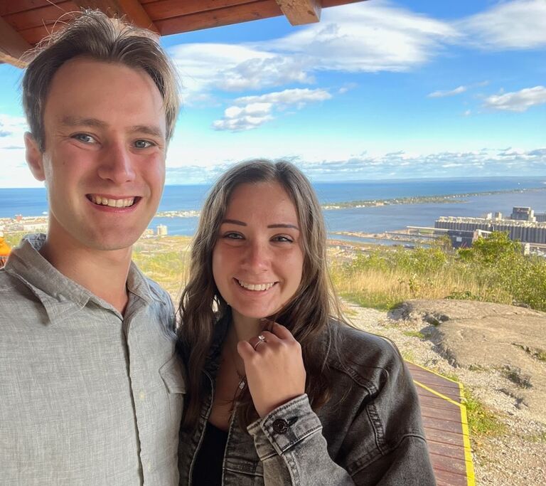 Our engagement! Enger Tower/Duluth