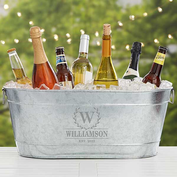 Personalized beverage bucket for couples