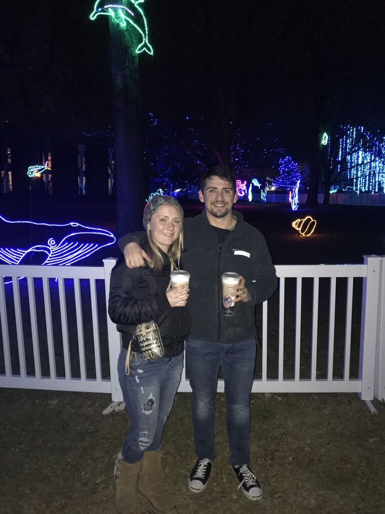 Our first winter together we visited the Denver Zoo Lights.