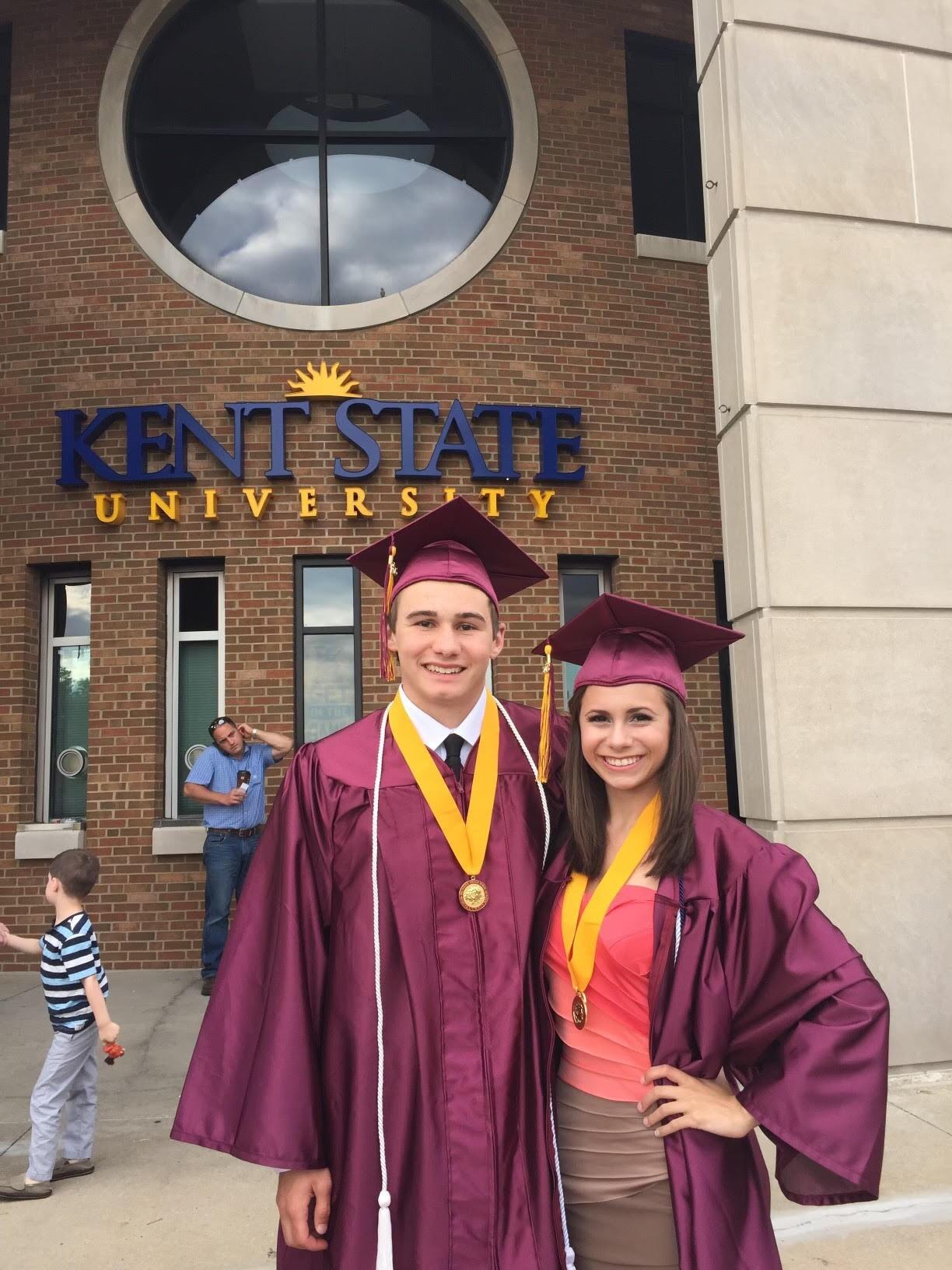 Stow High School held its graduation at Kent State University, which is where Joanna and Max would spend their next four years!