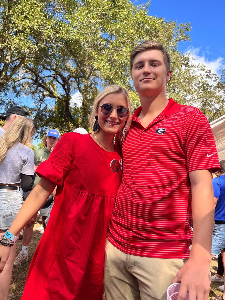 Morghan's first UGA/UF game in Jacksonville, Florida! Go Dawgs!