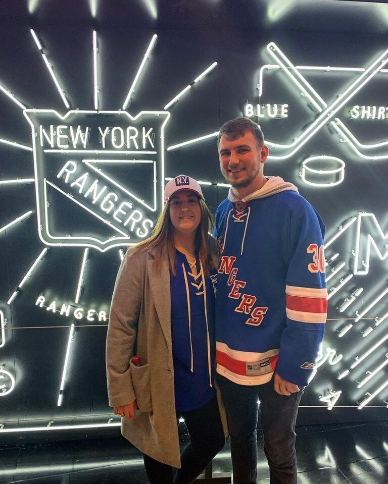 Gareth's first trip to MSG to cheer on the best team, the NY Rangers! Between the NYR and LFC, we are a fully stocked sports household :)