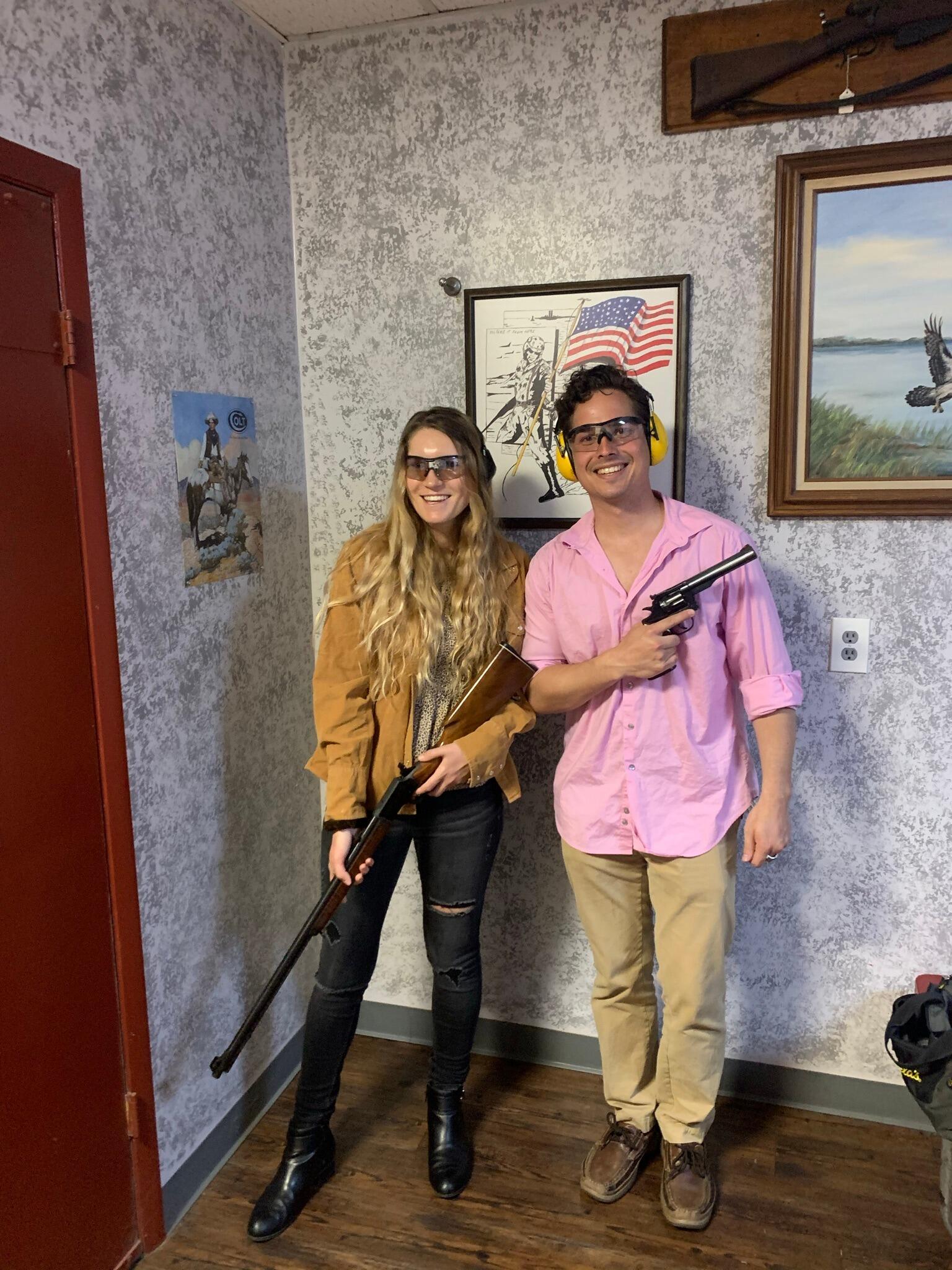 Scott took Hannah shooting for her first time! What a fun date!