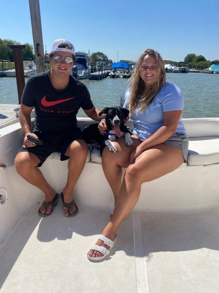 Merlin's first time at Lake Erie, Ohio!