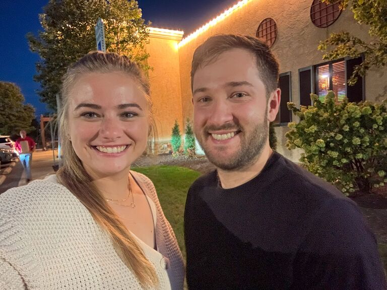 Celebrating our 6th anniversary and first anniversary dinner at Giammarcos as an engaged couple!