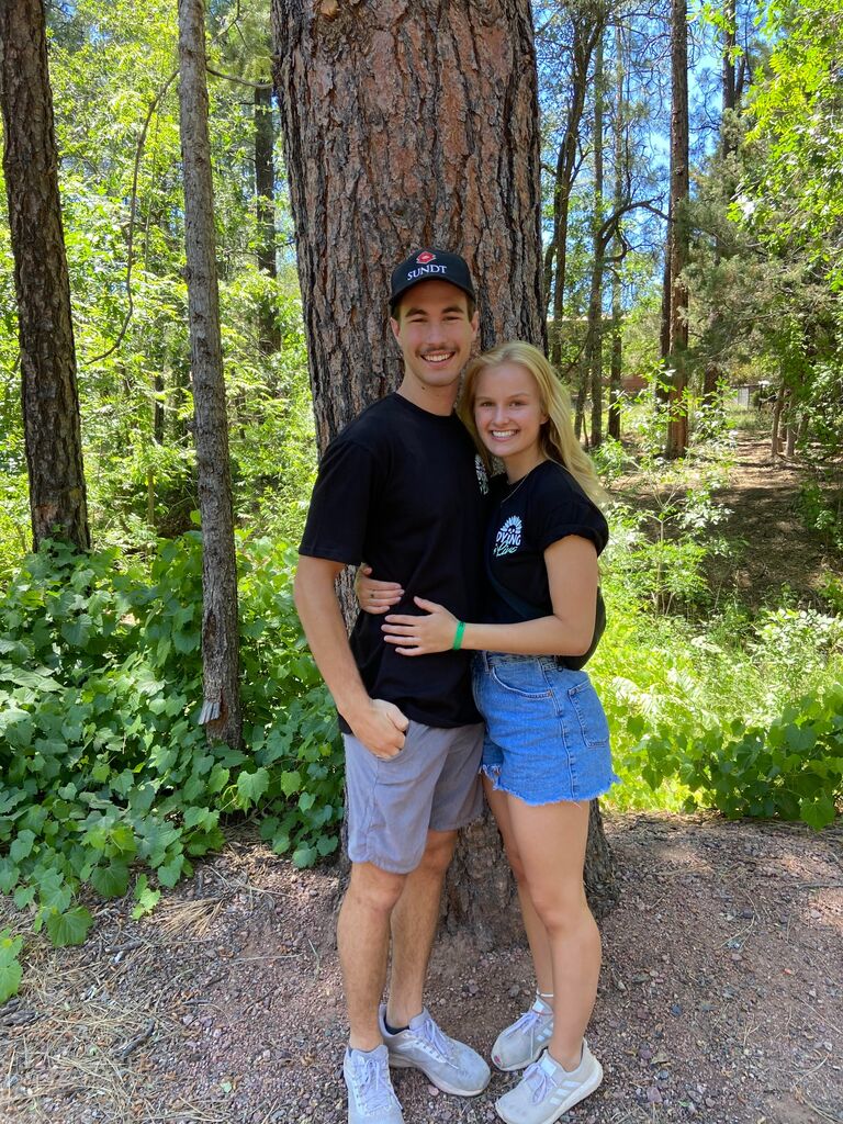 Summer camp after Sarah's freshman and Corbin's sophomore year at GCU