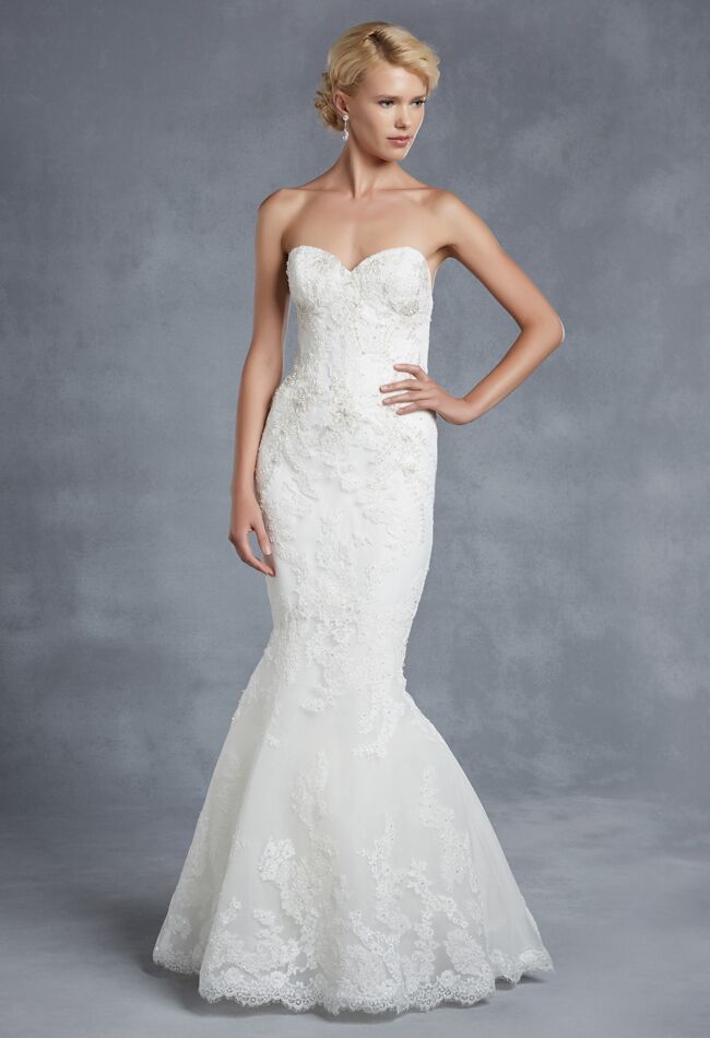 Enzoani Blue Wedding Dresses Fall 2015: Bridal Fashion Week Photos