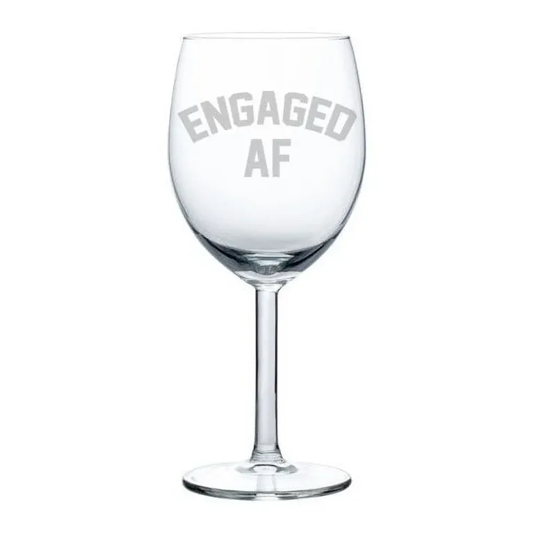 Engaged af wine glass 