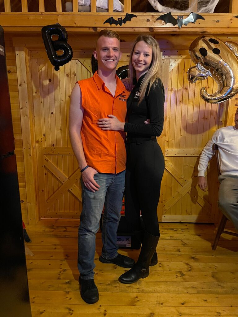 Halloween was super fun. Haley got to meet all of Trent's friends that he was going to deploy with. 