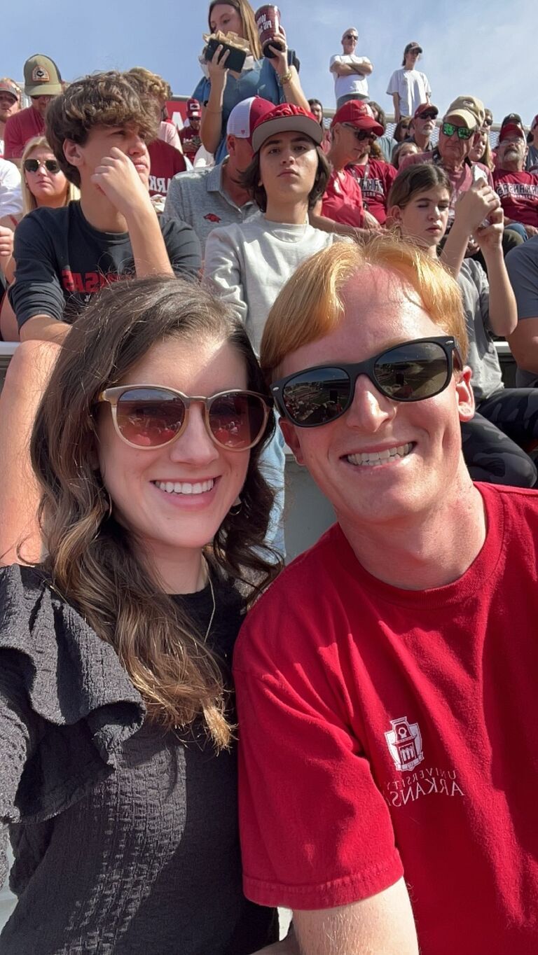 We went back to another Razorback game! I was thinking he might propose that weekend. I was wrong lol. 