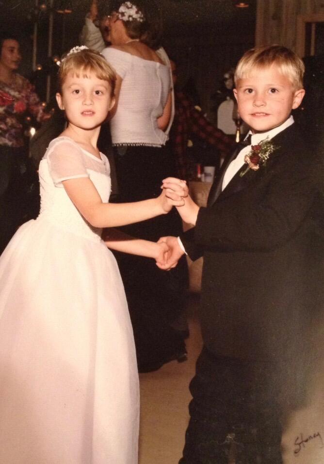 It began so long ago when we were the flower girl and ring bearer in a family friend’s wedding. 