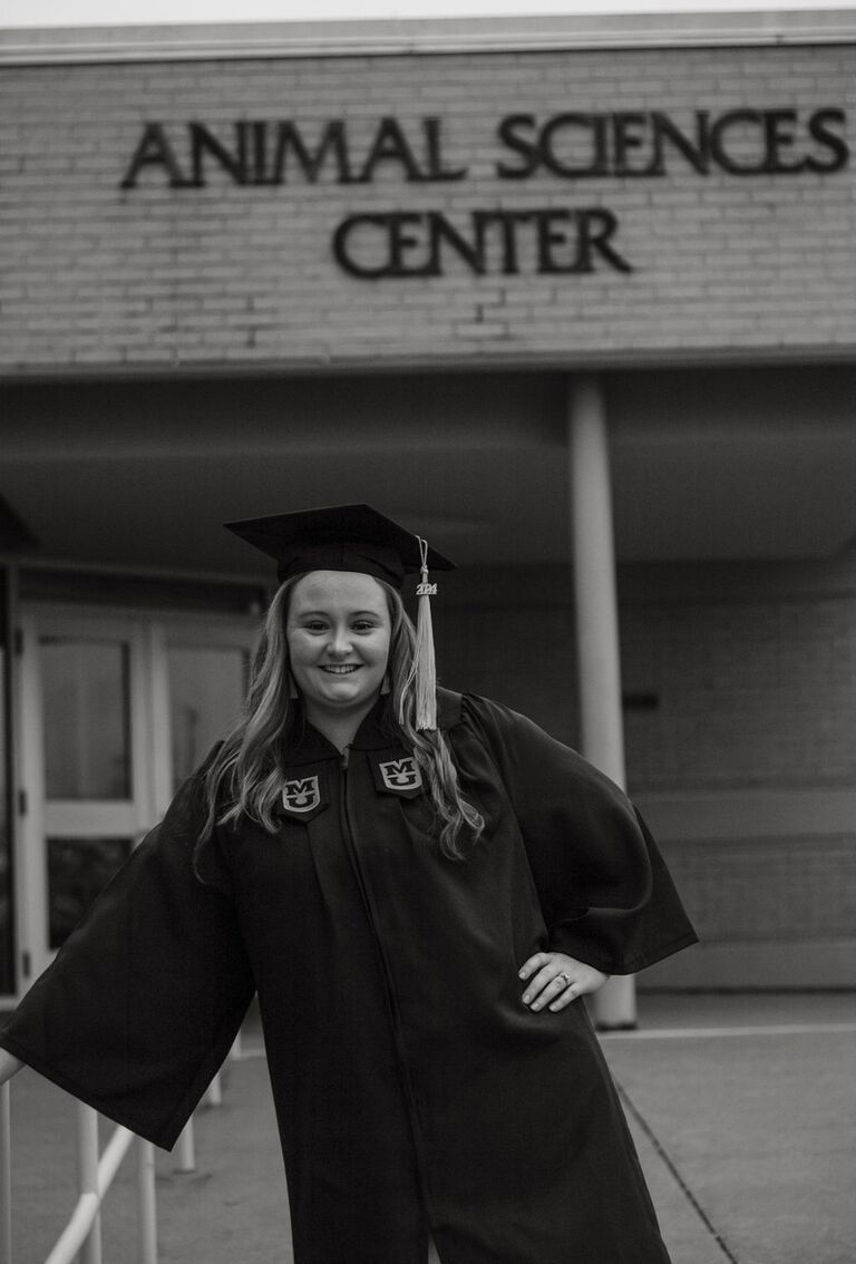 Megan graduated with her bachelor's in animal science!