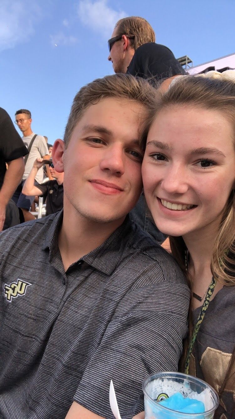 Our first UCF football game. Go Knights! 