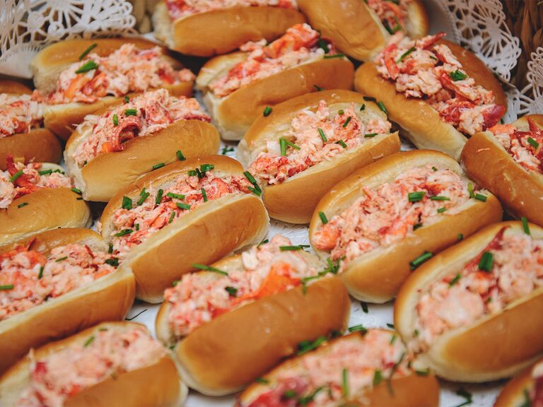 Lobster rolls wedding food trend